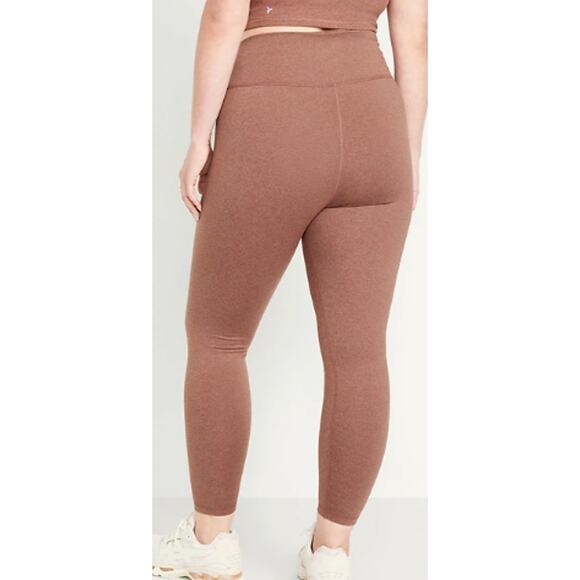 Old Navy Womens Extra High-Waisted Cloud Comfy 7/8 Ankle Leggings Warm Taupe XL - Picture 3 of 6
